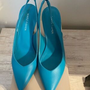 Marc Fisher Vibrant Blue Slingback Heels